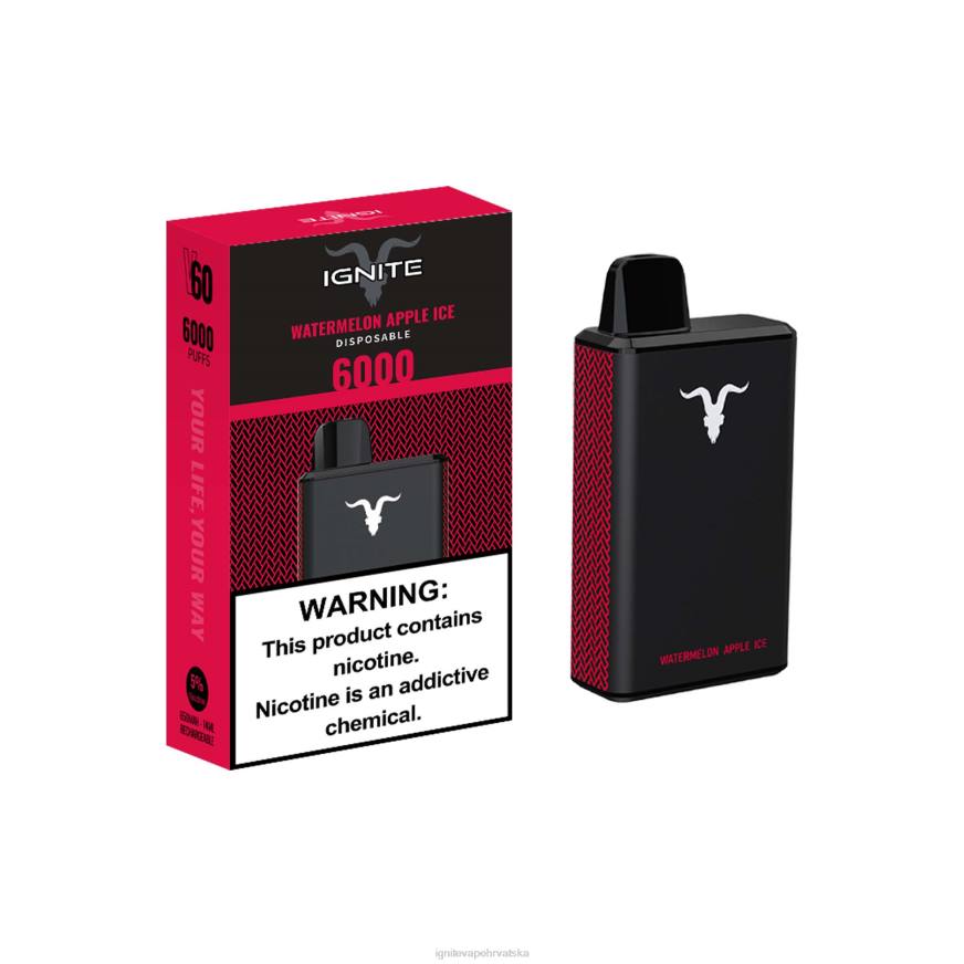 IGNITE V60 vape olovka - Best IGNITE Vape Flavor DP6F39 led od lubenice i jabuke
