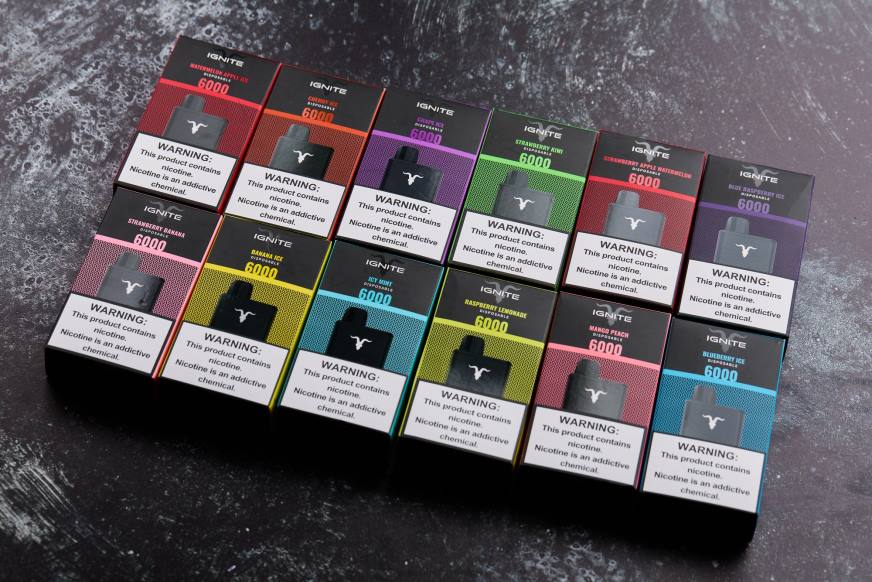 IGNITE V60 vape pen 10-pack - IGNITE Vape Europe DP6F13 led od borovnice