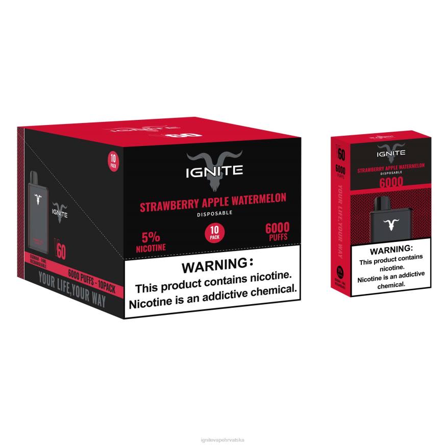 IGNITE V60 vape pen 10-pack - IGNITE Vape Europe DP6F13 led od borovnice