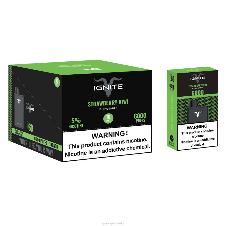 IGNITE V60 vape pen 10-pack - IGNITE Vape Europe DP6F13 led od borovnice