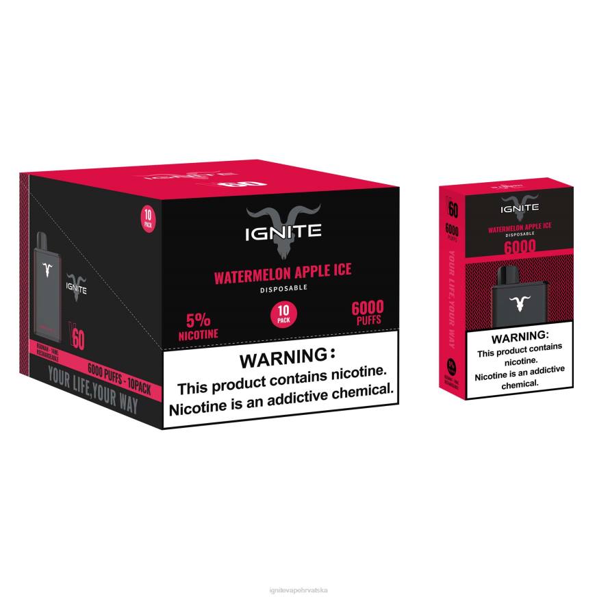 IGNITE V60 vape pen 10-pack - IGNITE Vape Europe DP6F13 led od borovnice