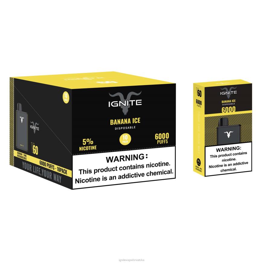IGNITE V60 vape pen 10-pack - IGNITE Vape Europe DP6F13 led od borovnice