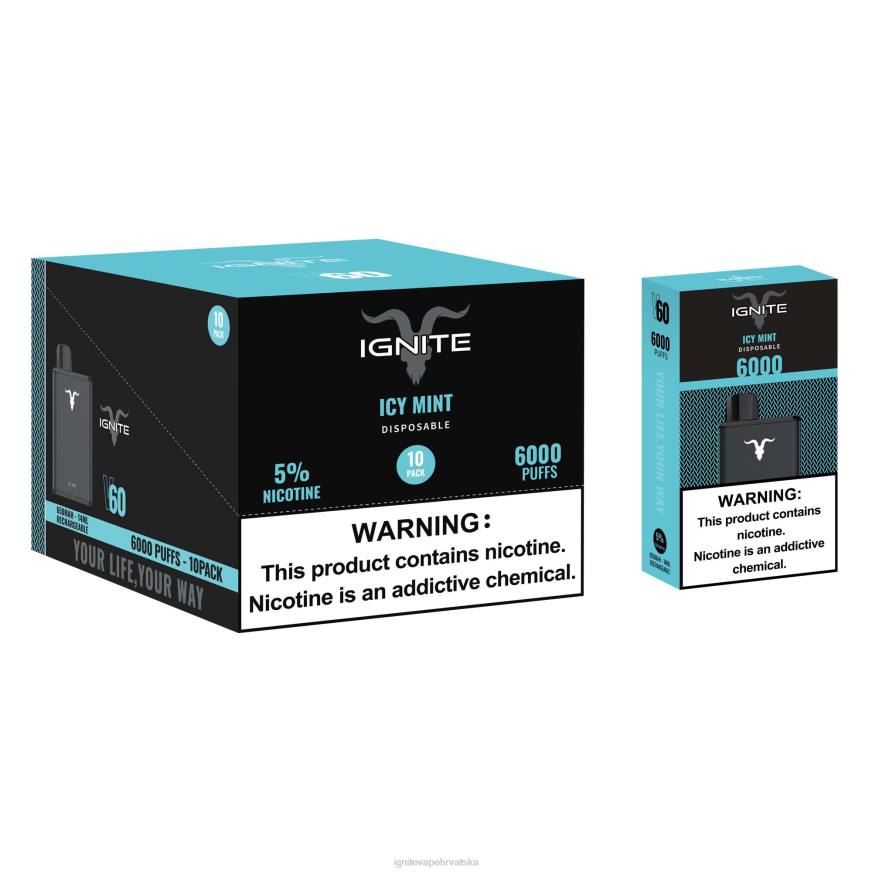 IGNITE V60 vape pen 10-pack - IGNITE Vape Europe DP6F13 led od borovnice