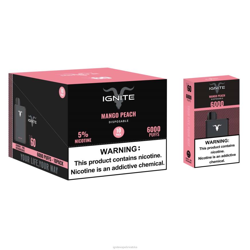 IGNITE V60 vape pen 10-pack - IGNITE Vape Europe DP6F13 led od borovnice