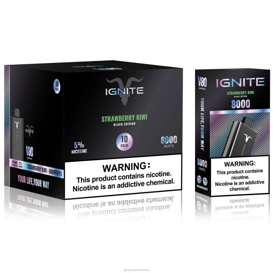 IGNITE V80 vape pen 10-pack - IGNITE Vape Zagreb DP6F62 marakuje kiseli kivi