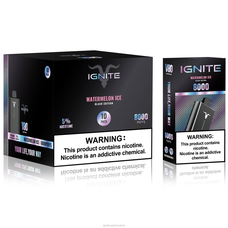 IGNITE V80 vape pen 10-pack - IGNITE Vape Zagreb DP6F62 marakuje kiseli kivi