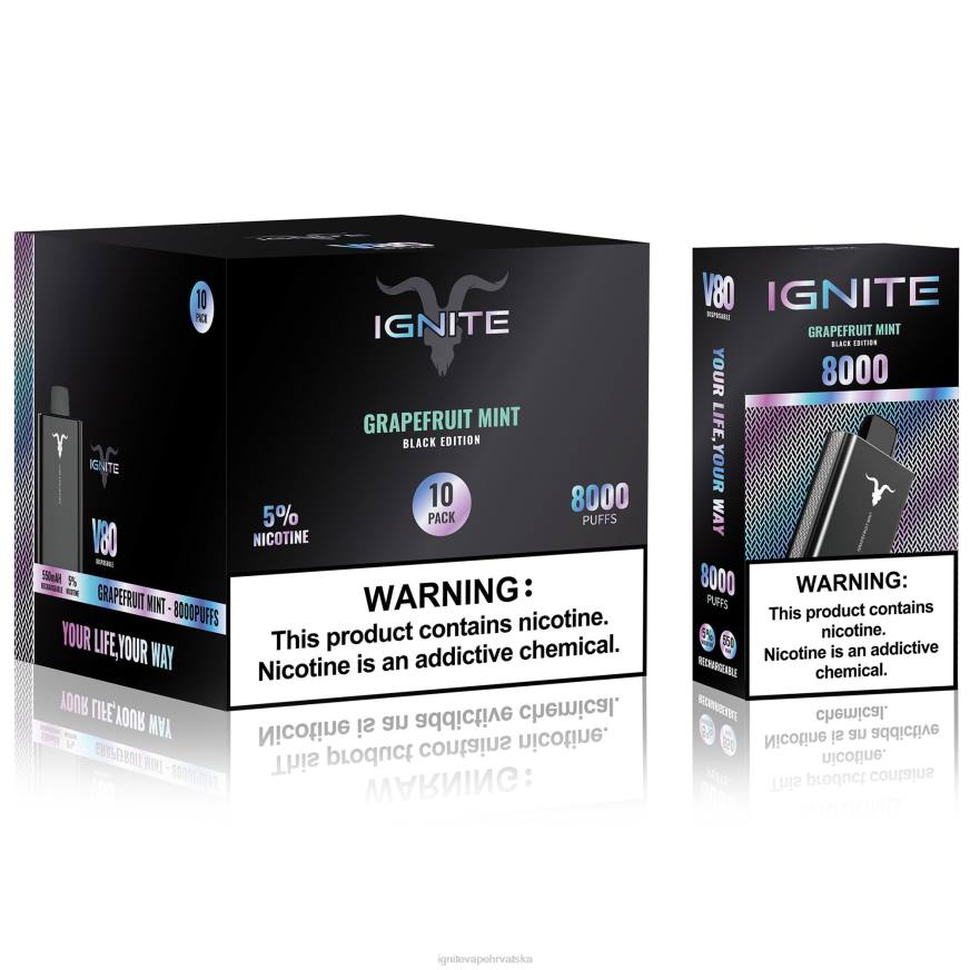 IGNITE V80 vape pen 10-pack - IGNITE Vape Zagreb DP6F62 marakuje kiseli kivi